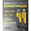 Кабель трансформер для айфону андроїд USB 4в1 WALKER C990 65W USB+Type-C / Type-C+Lightning Сірий