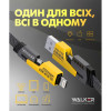 Кабель трансформер для айфону андроїд USB 4в1 WALKER C990 65W USB+Type-C / Type-C+Lightning Сірий