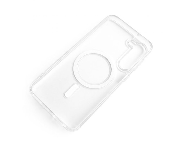 Чехол Original с функцией MagSafe для Samsung Galaxy S23 Plus/S916 (2023) прозрачный с индикатором установки