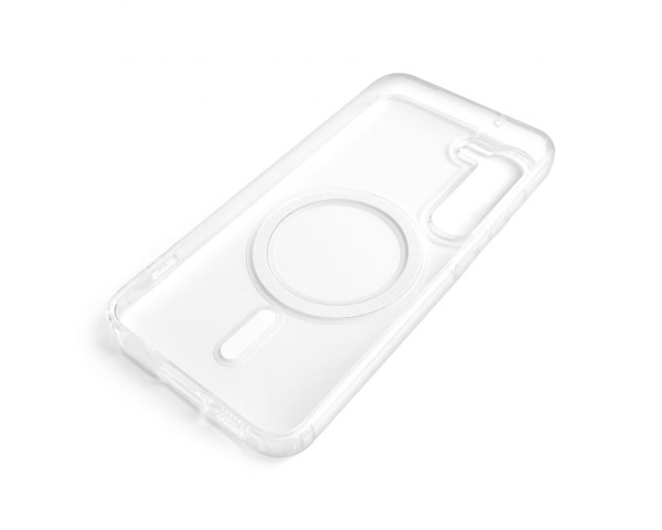 Чехол Original с функцией MagSafe для Samsung Galaxy S23/S911 (2023) прозрачный с индикатором установки