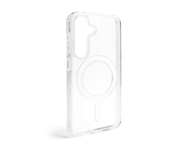 Чехол Original с функцией MagSafe для Samsung Galaxy S24/S921 (2024) прозрачный с индикатором установки