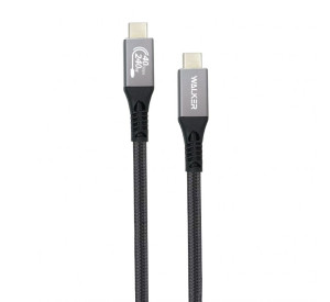 Кабель USB 40Gb/sec 8K@60Hz WALKER C995 240W Thunderbolt4 Power Delivery Type-C to Type-C black