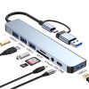 Перехідник USB-HUB 8в1 WALKER WHUB-53 з роз'ємом USB/Type-C