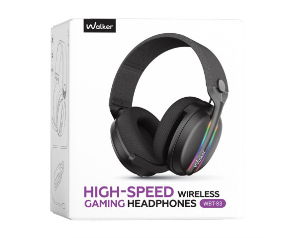Ігрові навушники Bluetooth WALKER WBT-83 black