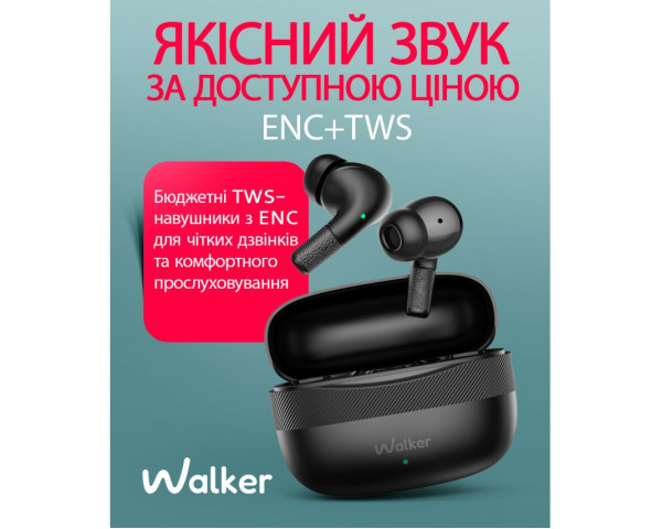Навушники Bluetooth WALKER WTS-39 ENC white