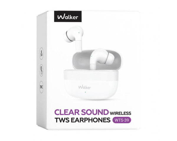 Навушники Bluetooth WALKER WTS-39 ENC white