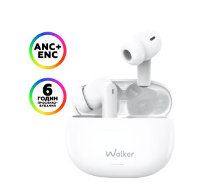 Навушники Bluetooth WALKER WTS-67 ANC+ENC white
