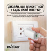 Мережевий зарядний пристрій (адаптер) 2в1 WALKER WH-75 GAN 65W + Data Cable Type-C to Type-C white