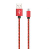 Кабель USB WALKER C520 Lightning red/black