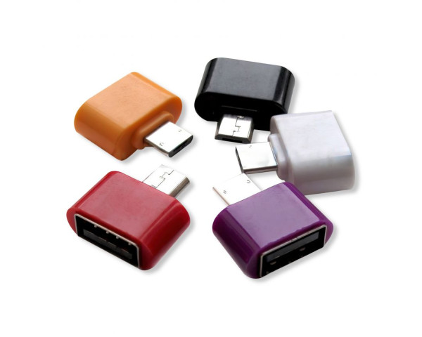 Перехідник OTG WALKER Micro to USB2.0 (NO-02) mix color