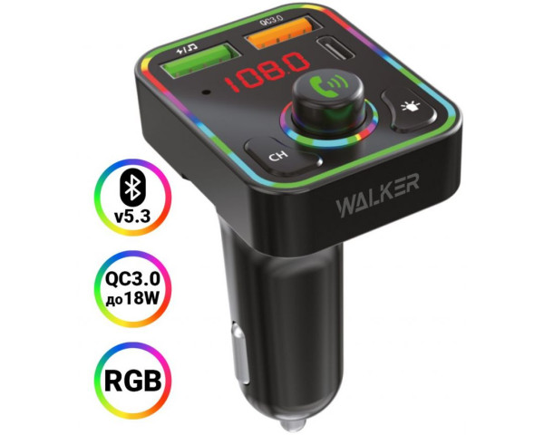 FM-трансмітер WALKER WAFM-510 black