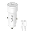 Автомобільний зарядний пристрій (адаптер) 2в1 WALKER WCR-63 PD_30W + Data Cable Type-C to Type-C white