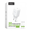 Мережевий зарядний пристрій (адаптер) 2в1 WALKER WH-63 PD_20W + Data Cable Type-C to Type-C white