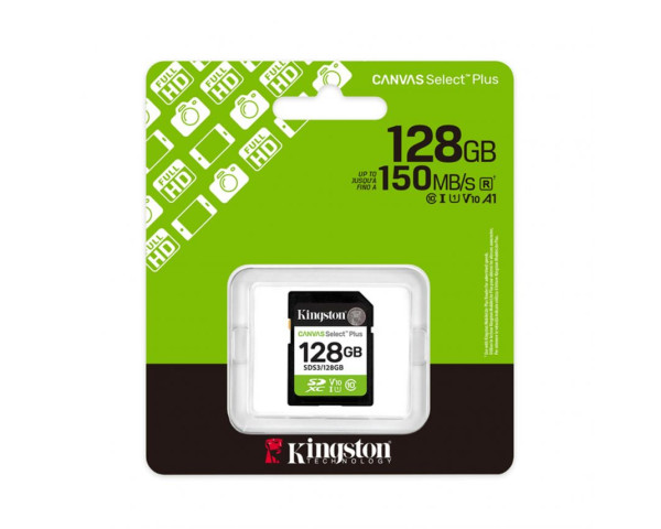 Карта памяти Kingston Canvas Select Plus MicroSDXC 128GB Class 10 UHS-I R150MB/s (SDCS2/128GBSP)