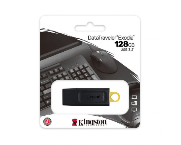 Флеш-пам'ять USB Kingston DT Exodia 128GB USB 3.2 black/yellow (DTX/128GB)