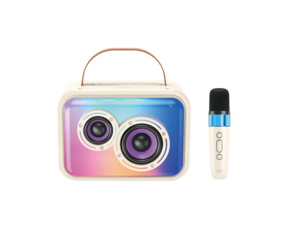 Портативна колонка XO F54 з мікрофоном glossy cool light