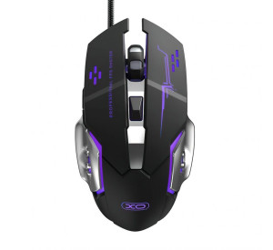Мишка дротова XO M10 ігрова black/silver