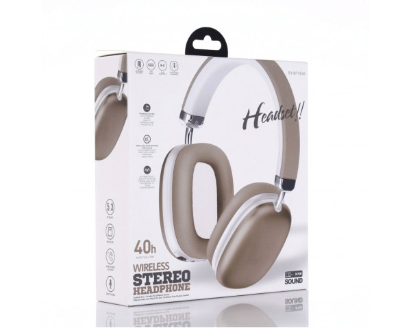 Навушники Bluetooth SY-BT1632 beige