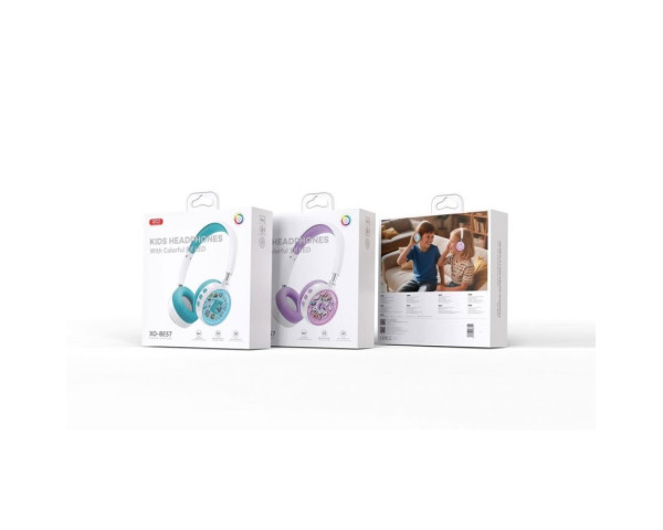 Дитячі навушники Bluetooth XO BE57 purple