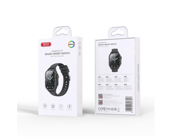Смарт-годинник (Smart Watch) XO J12 Amoled Sport black