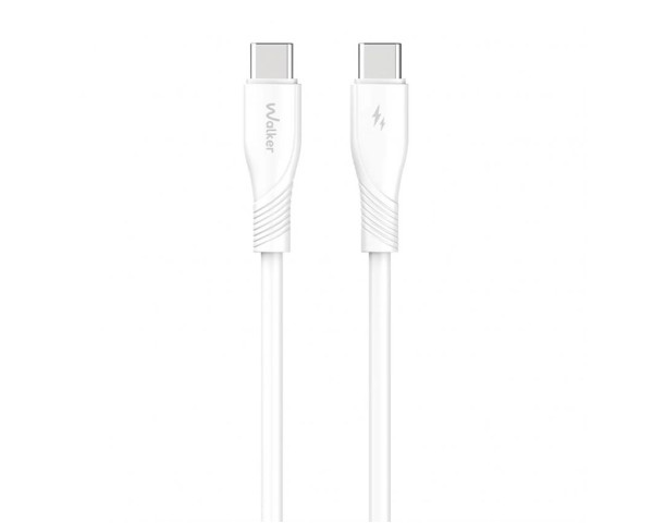 Кабель USB WALKER C585 Type-C to Type-C 60W 1m white