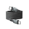 Кабель USB XO NB-Q267 60W Type-C to Type-C плетений на магнітах black