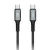 Кабель USB XO NB-Q267 60W Type-C to Type-C плетений на магнітах black