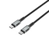 Кабель USB XO NB-Q267 60W Type-C to Type-C плетений на магнітах black