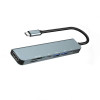 Переходник USB-хаб 7в1 с разъемом Type-C grey