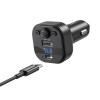 Автомобильное зарядное устройство (адаптер) - FM-трансмиттер 2в1 XO BCC18 PD15W + Data Cable Type-C to Type-C black