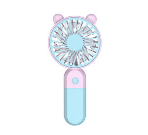 Портативний вентилятор Y-19 400mAh blue/pink