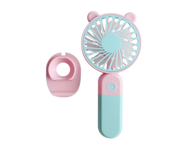 Портативний вентилятор Y-19 400mAh blue/pink