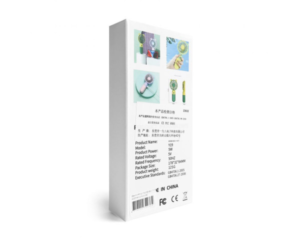 Портативний вентилятор Y-19 400mAh blue/pink