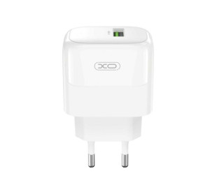 Мережевий зарядний пристрій (адаптер) XO L135 1USB / QC3.0 / 18W white
