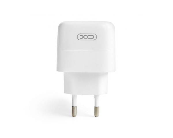 Мережевий зарядний пристрій (адаптер) 2в1 XO L136 PD_20W + Data Cable Type-C to Lightning white