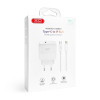 Мережевий зарядний пристрій (адаптер) 2в1 XO L136 PD_20W + Data Cable Type-C to Lightning white
