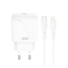Мережевий зарядний пристрій (адаптер) 2в1 XO L141 PD_20W + Data Cable Type-C to Lightning white