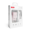 Сетевое зарядное устройство (адаптер) 2в1 XO L146 PD_20W + Data Cable Type-C to Lightning purple