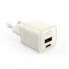 Мережевий зарядний пристрій (адаптер) 2в1 XO L147 PD_20W / QC3.0_18W + Data Cable Type-C to Type-C beige