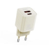 Мережевий зарядний пристрій (адаптер) 2в1 XO L147 PD_20W / QC3.0_18W + Data Cable Type-C to Type-C beige