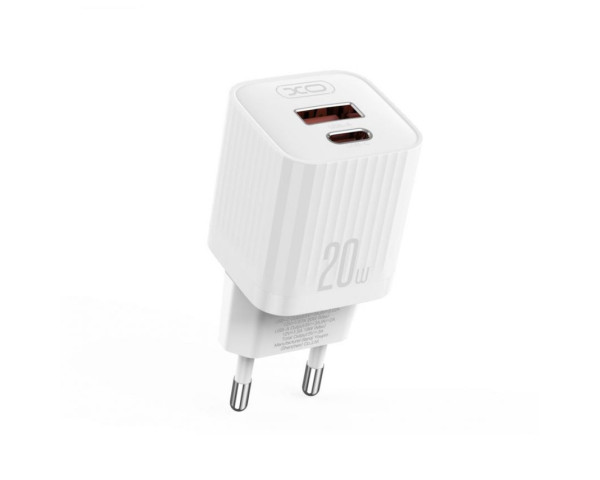 Мережевий зарядний пристрій (адаптер) XO L147 PD_20W / QC3.0_18W white