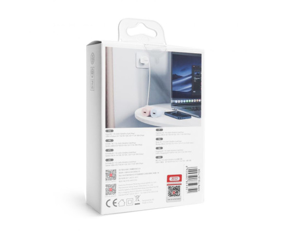 Мережевий зарядний пристрій (адаптер) 2в1 XO L157 1USB/QC3.0/18W + Data Cable USB to Lightning blue