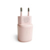 Мережевий зарядний пристрій (адаптер) 2в1 XO L157 1USB/QC3.0/18W + Data Cable USB to Lightning pink