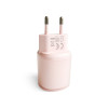 Мережевий зарядний пристрій (адаптер) 2в1 XO L157 1USB/QC3.0/18W + Data Cable USB to Lightning pink