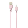 Мережевий зарядний пристрій (адаптер) 2в1 XO L157 1USB/QC3.0/18W + Data Cable USB to Lightning pink