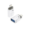 Переходник OTG XO NB256A Lightning to USB white