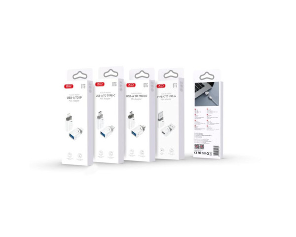 Перехідник OTG XO NB256B Type-C to USB white