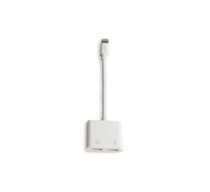 Перехідник GL-033 для Apple iPhone 2в1 навушник - зарядка