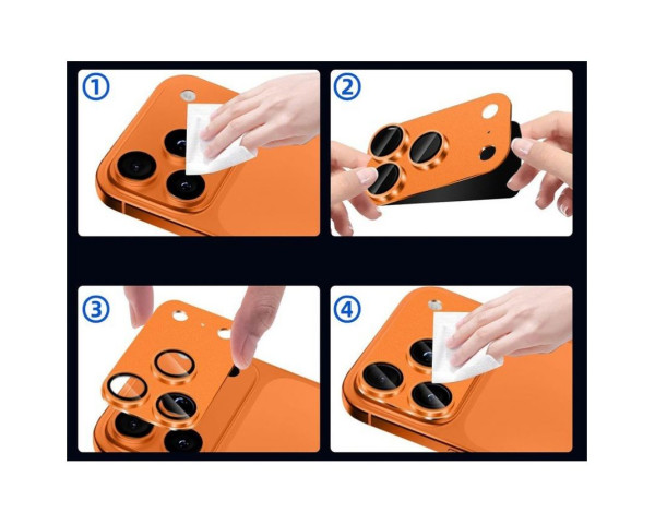 Защитное стекло на камеру для Apple iPhone 17 Pro orange
