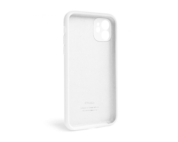 Чохол Full Silicone Case для Apple iPhone 11 white (09) закрита камера